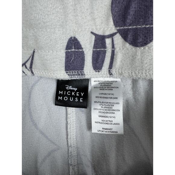 Disney Mickey Mouse Lounge Pajama Pants Womens Large White Drawstring Graphic - Picture 9 of 11